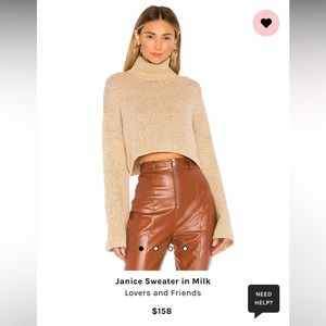 Lovers and friends cropped turtleneck sweater